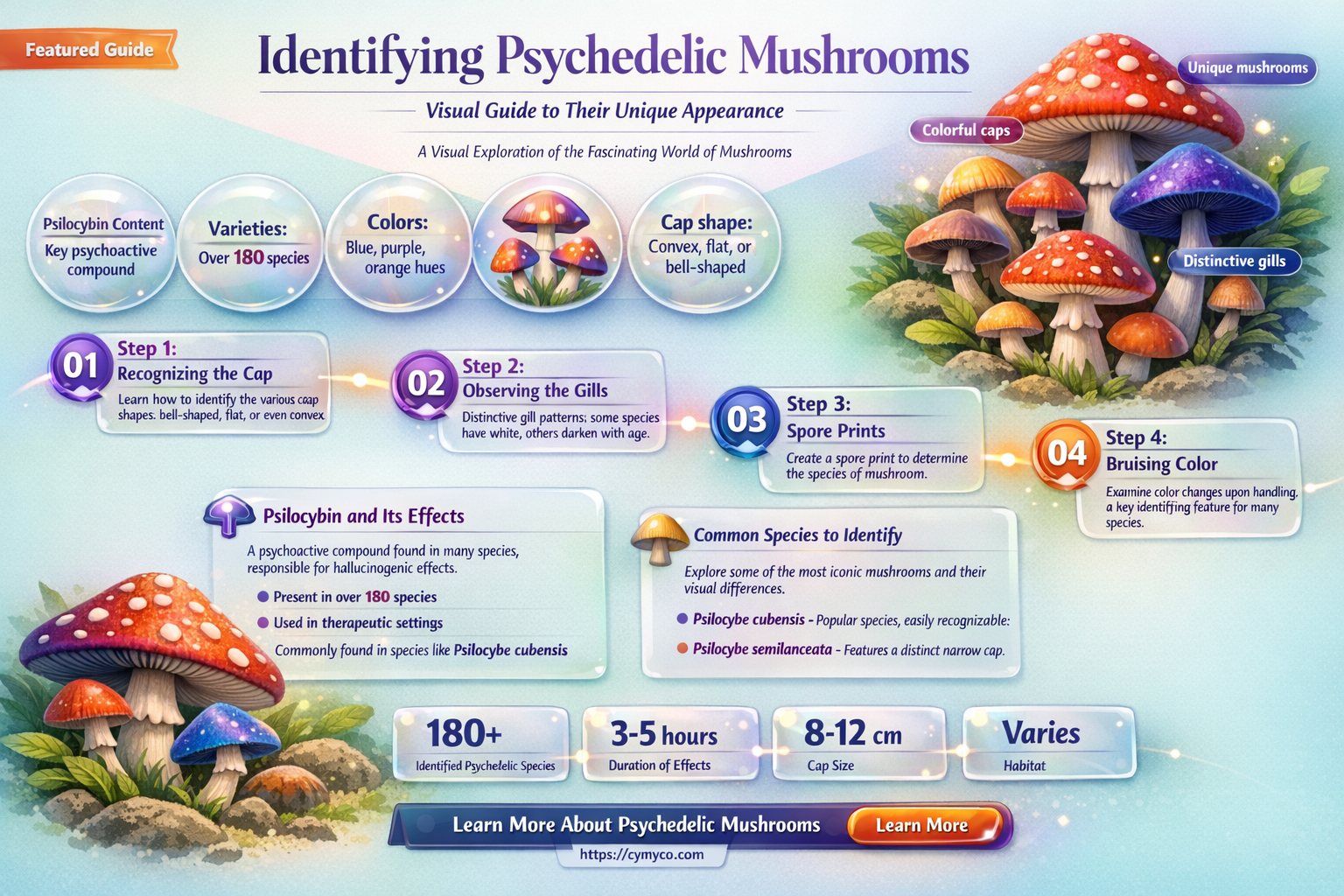 what psychedelic mushrooms look like
