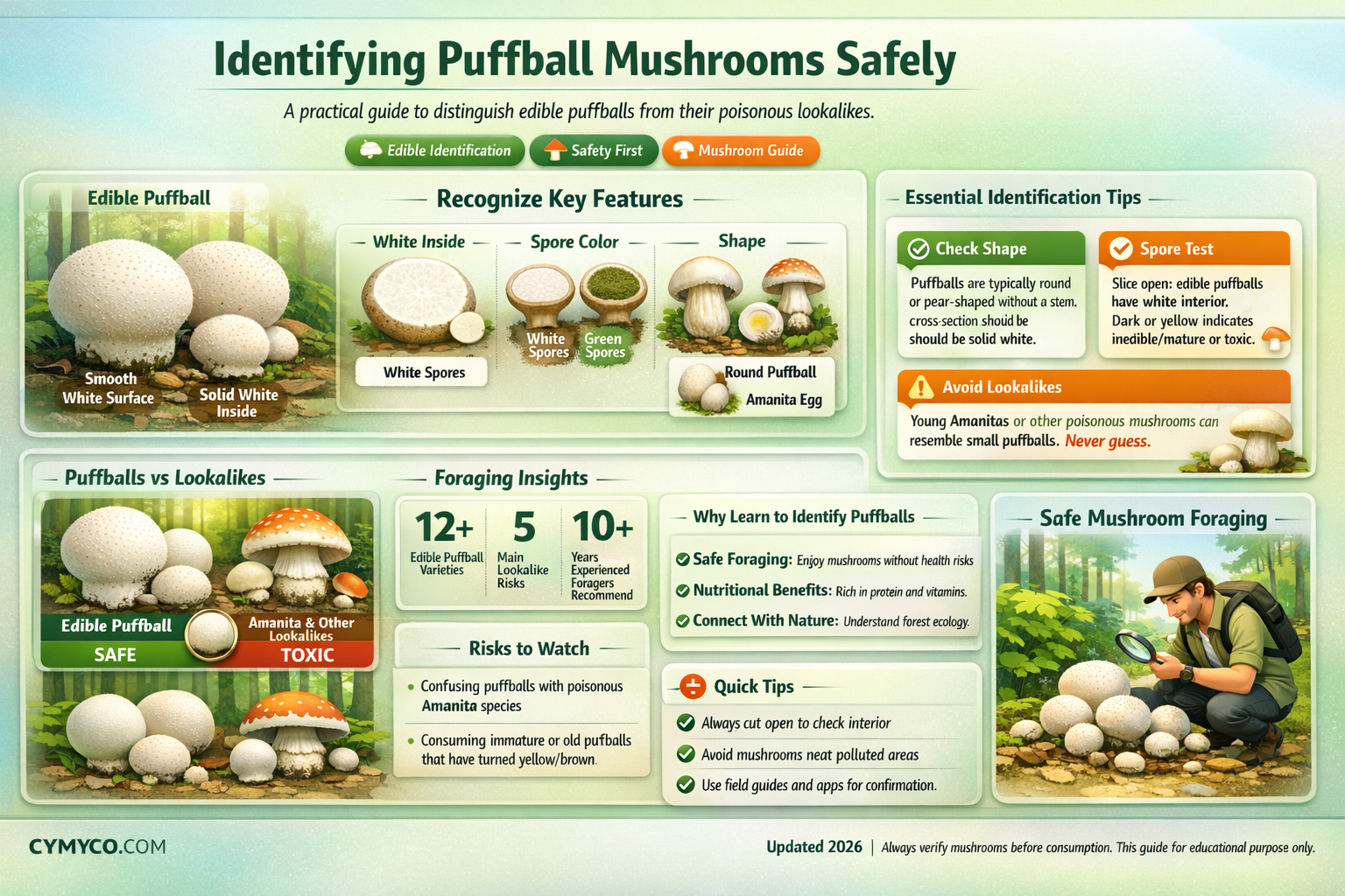 do puffball mushrooms have poisonous look alikes