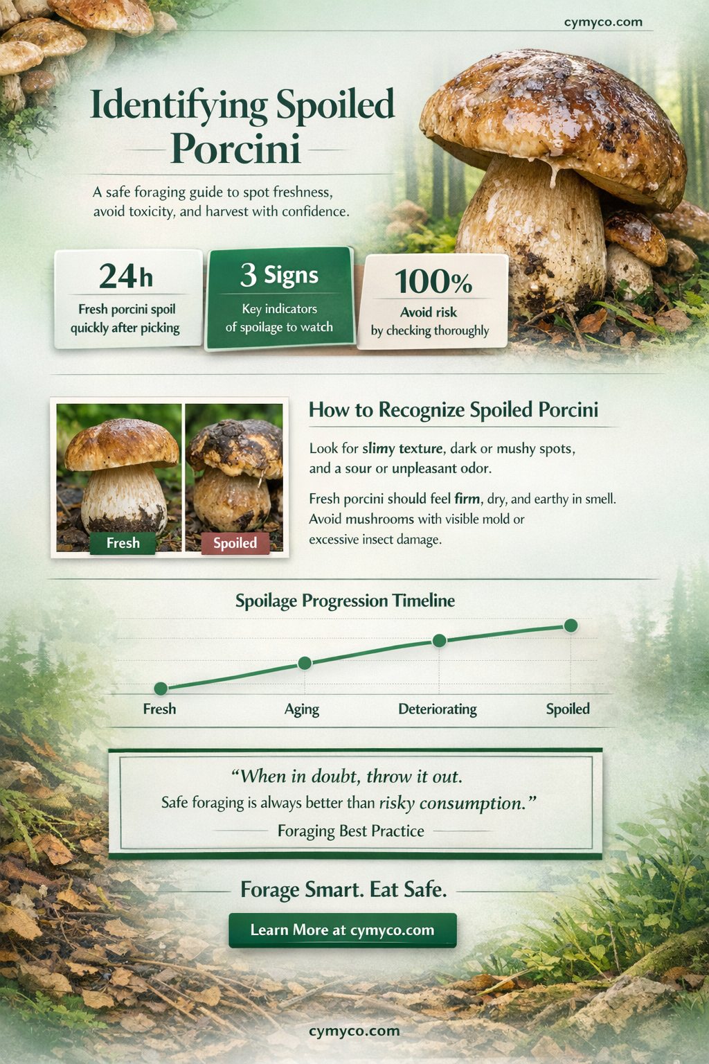 how to tell if a porcini is bad