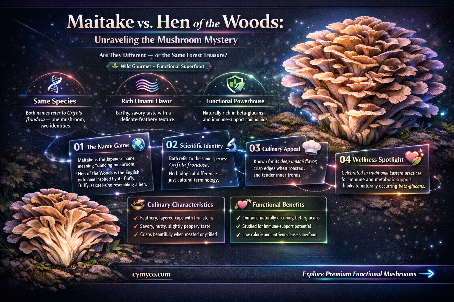 are maitake and hen of the woods the same