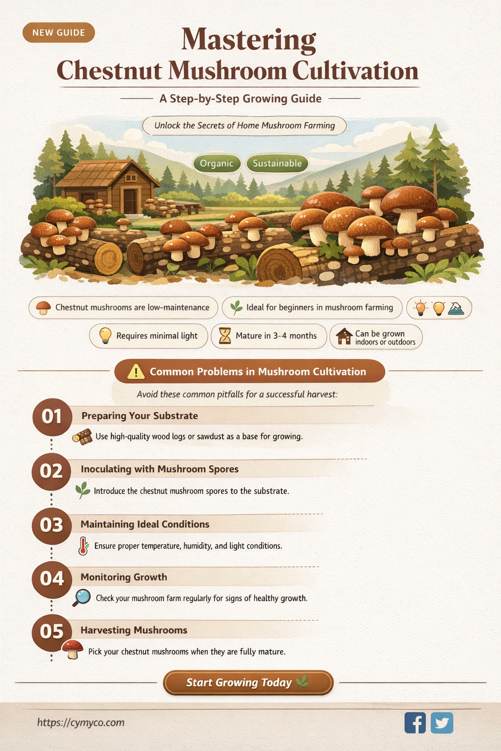 how to grow chestnut mushrooms