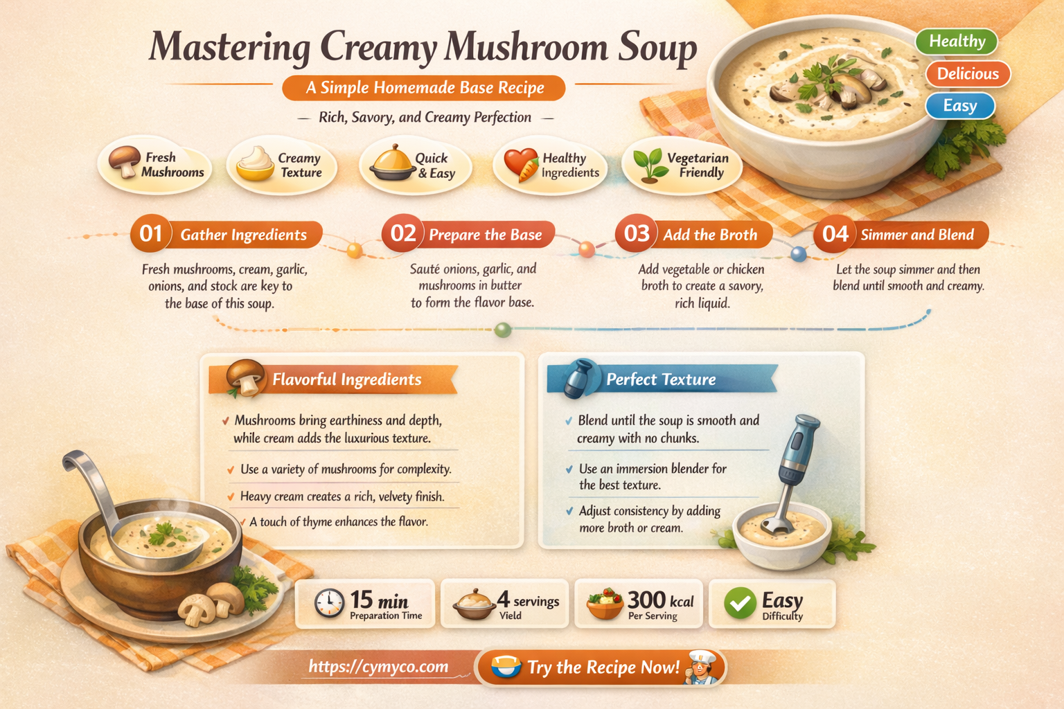 how to make cream of mushroom soup base