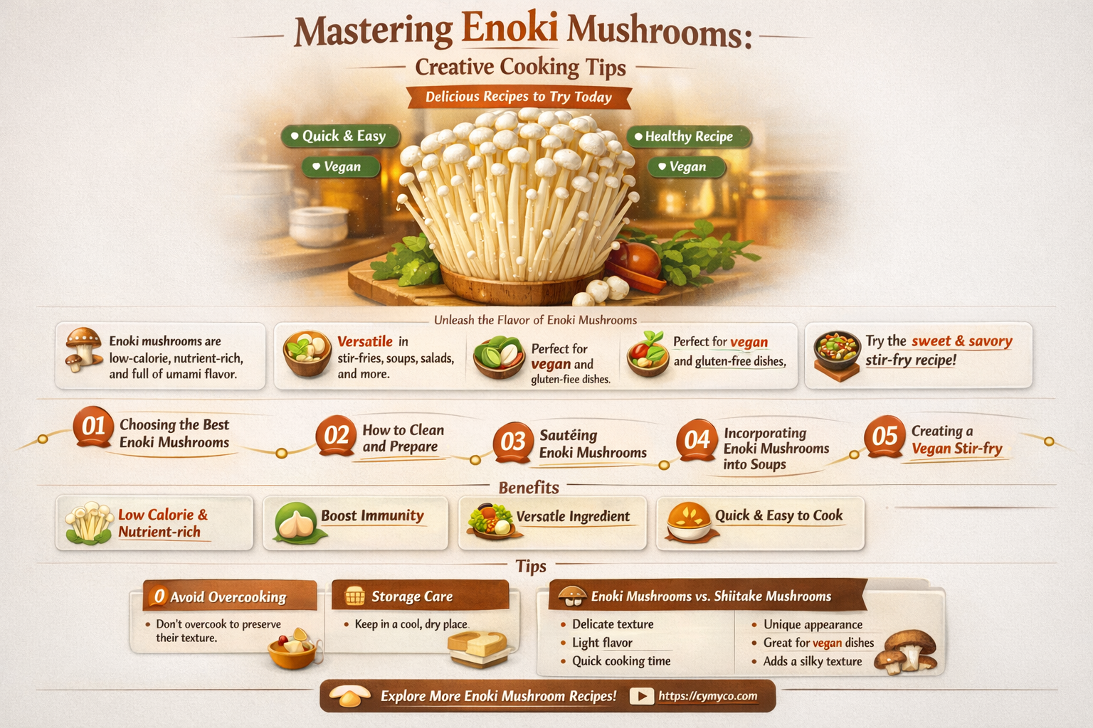 how to use enoki mushrooms