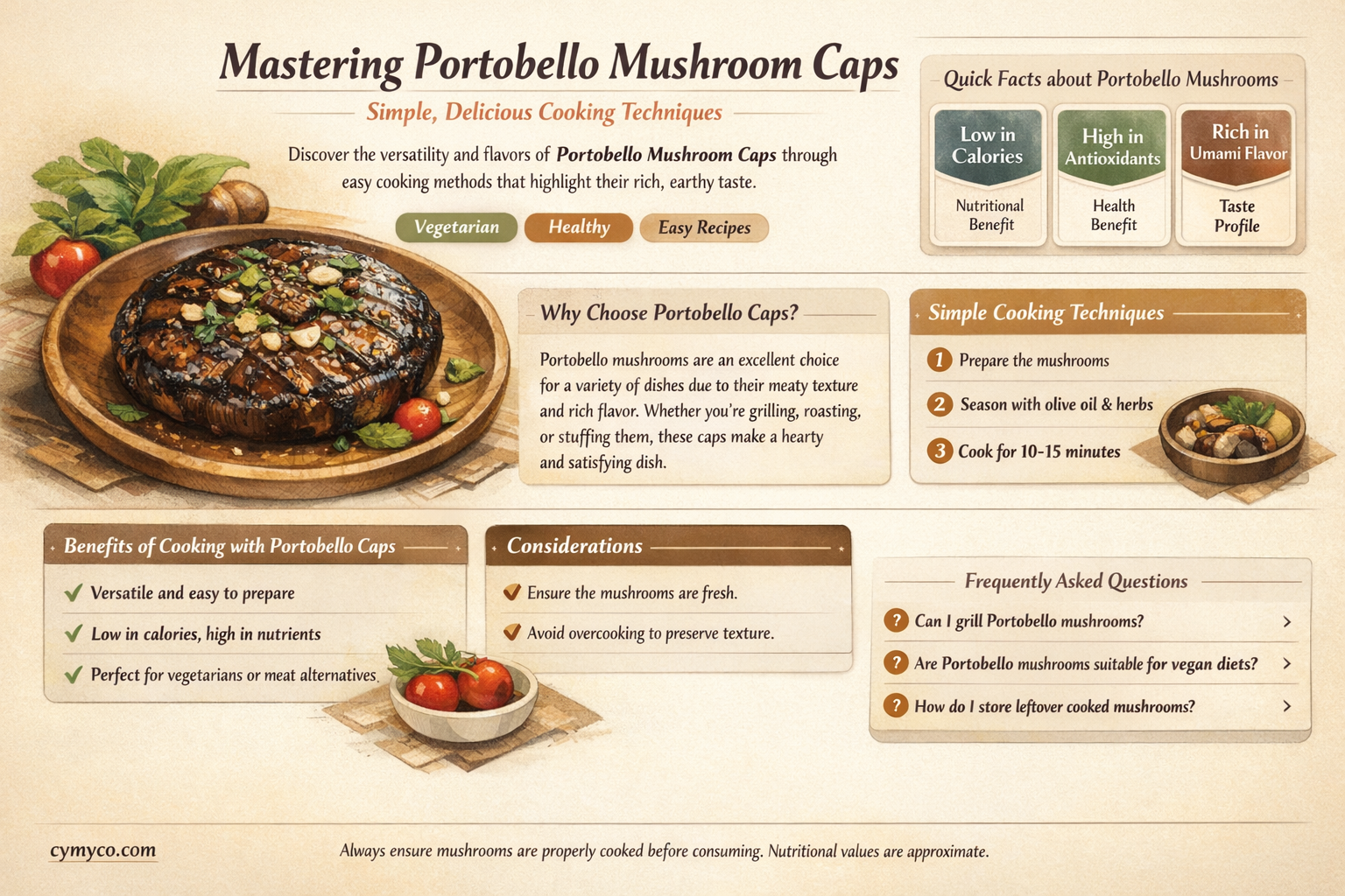 how to cook portobello mushrooms caps