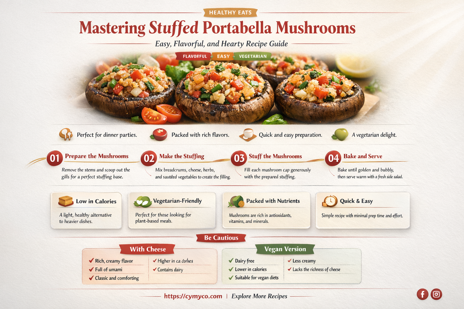 how to cook stuffed portabella mushrooms