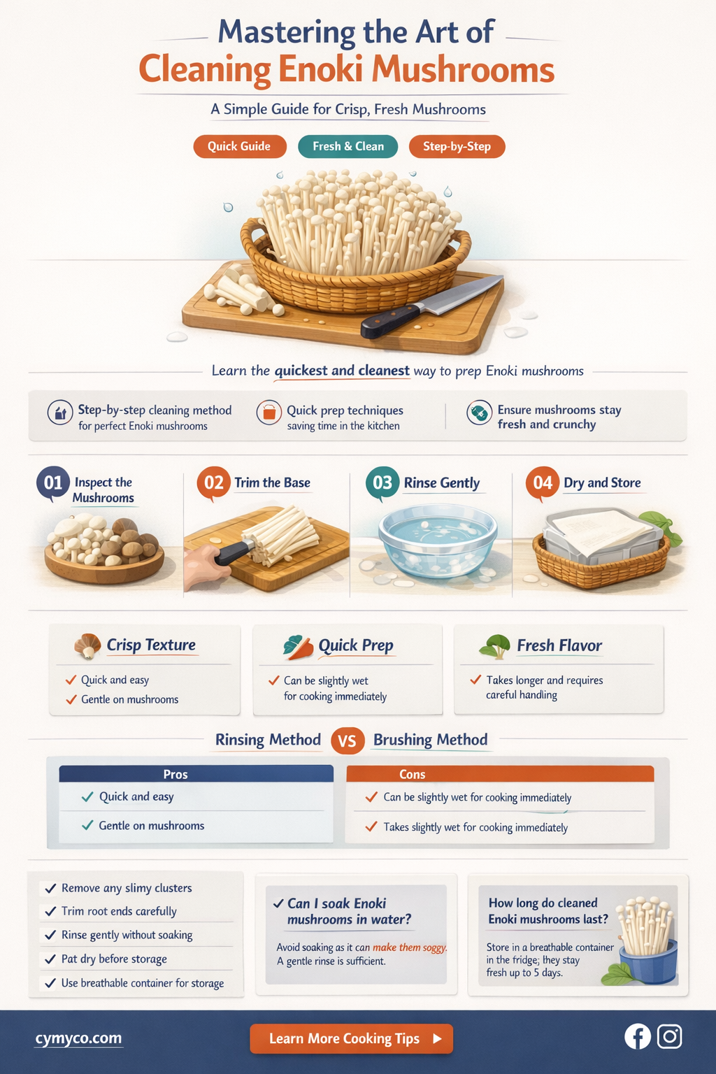 how to wash enoki