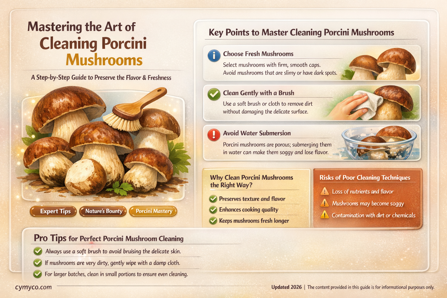 how to clean porcini