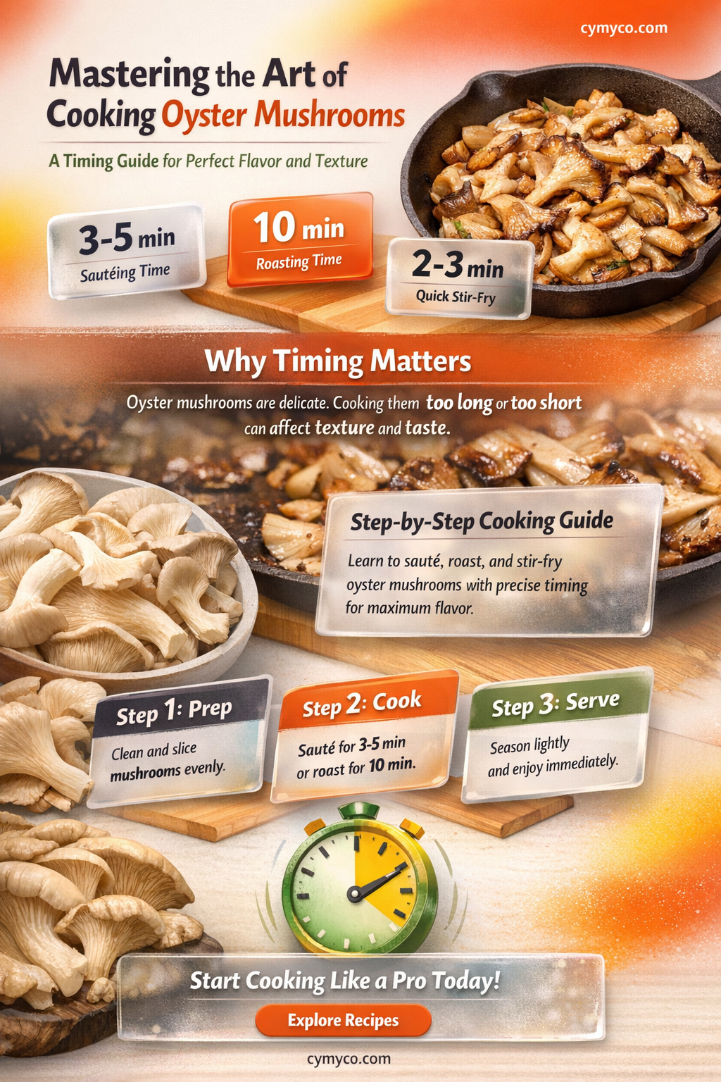 how long to cook oyster mushroom