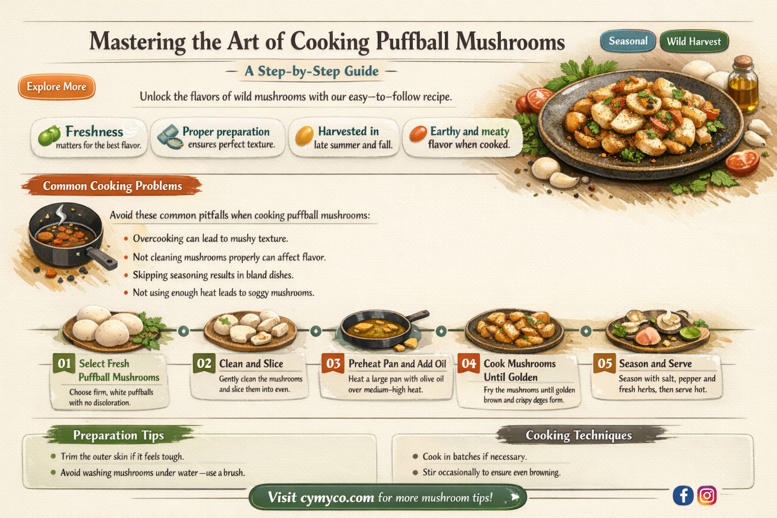 how do you cook a puffball mushroom