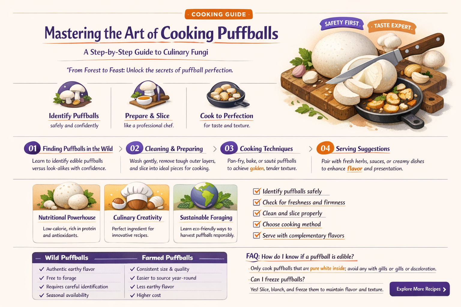 how long cook puffballs