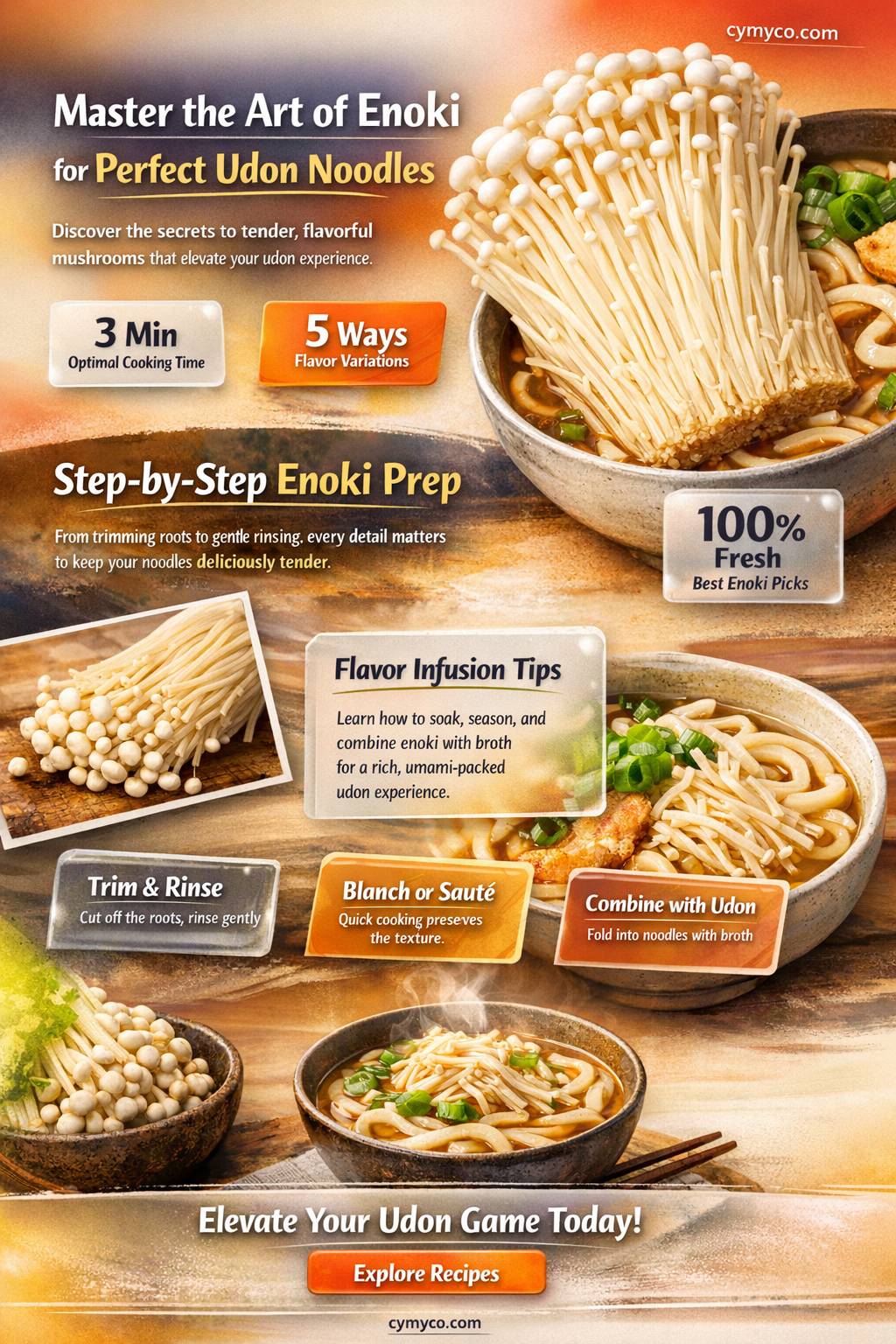 how to prepare for enoki for udon