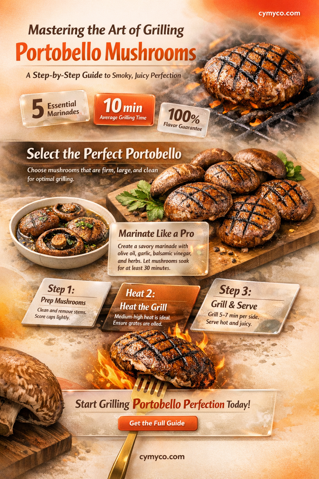 how to prep a portobello mushroom for grilling