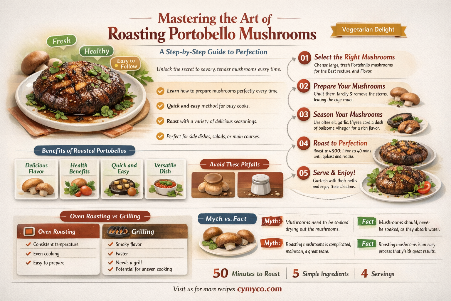 how to roast portobello