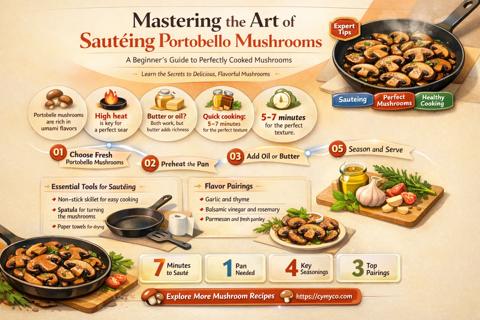 how to saute portobello mushrooms