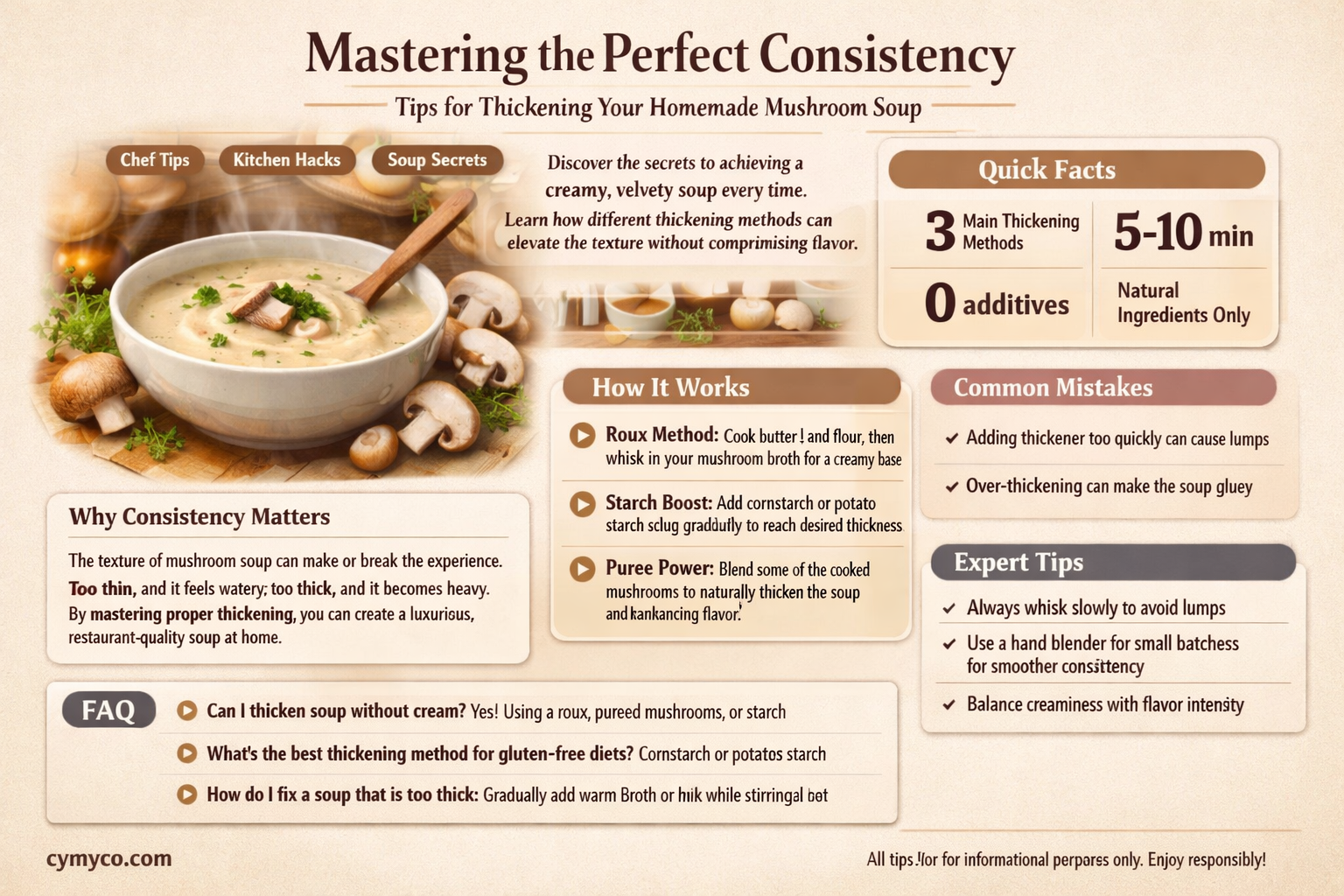 how to thicken homemade mushroom soup