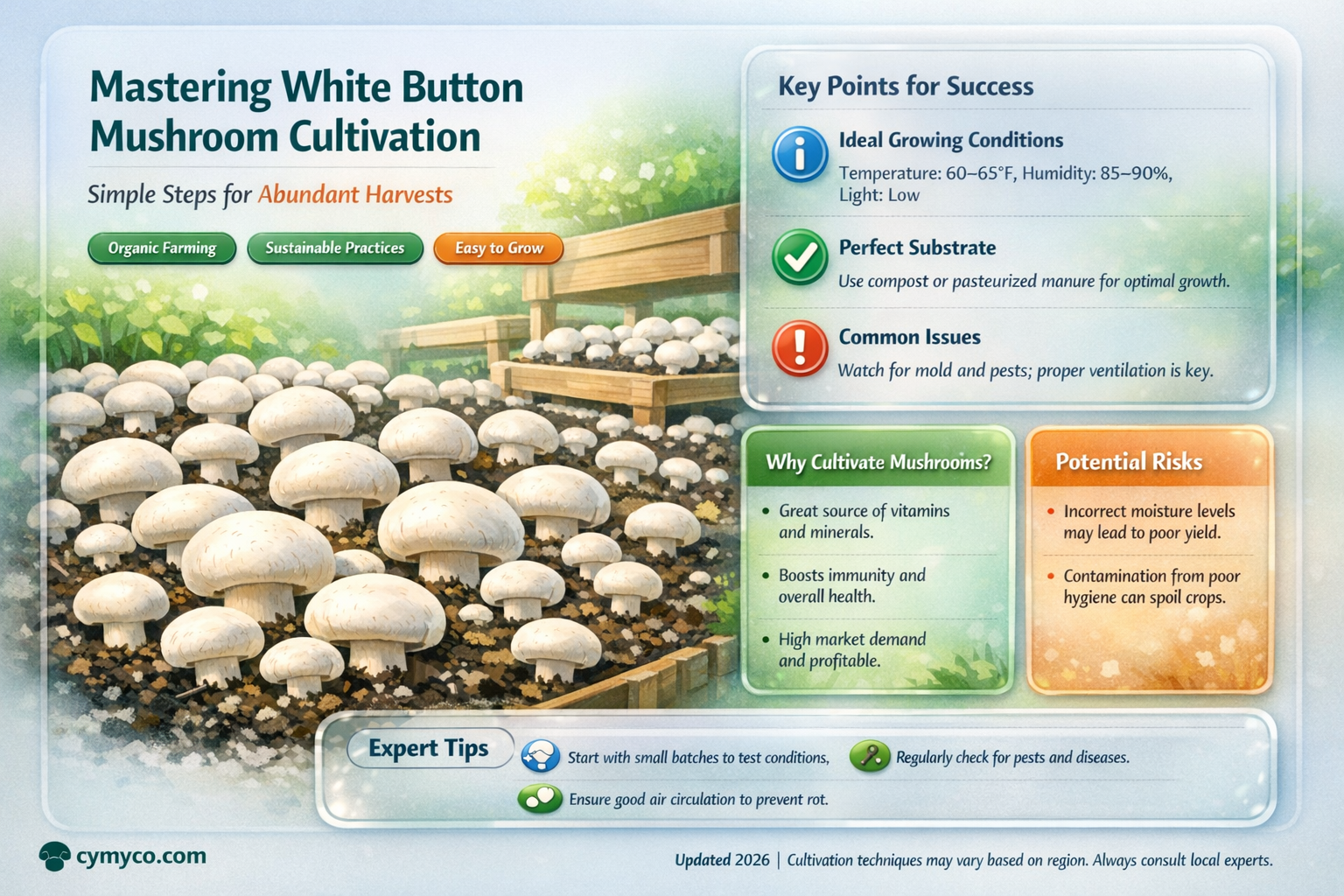 how to grow white button mushrooms