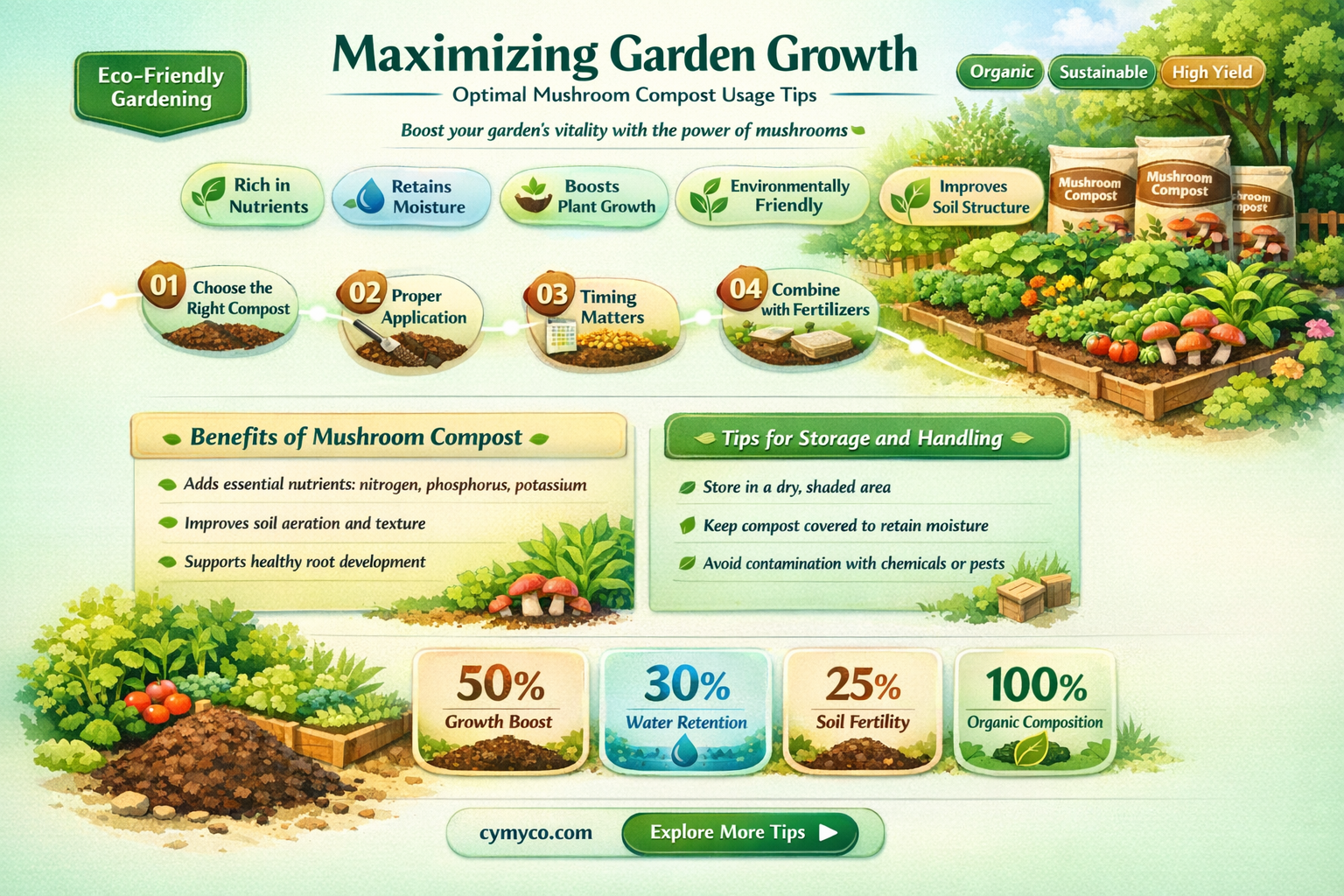 how bags of mushroom compost to use