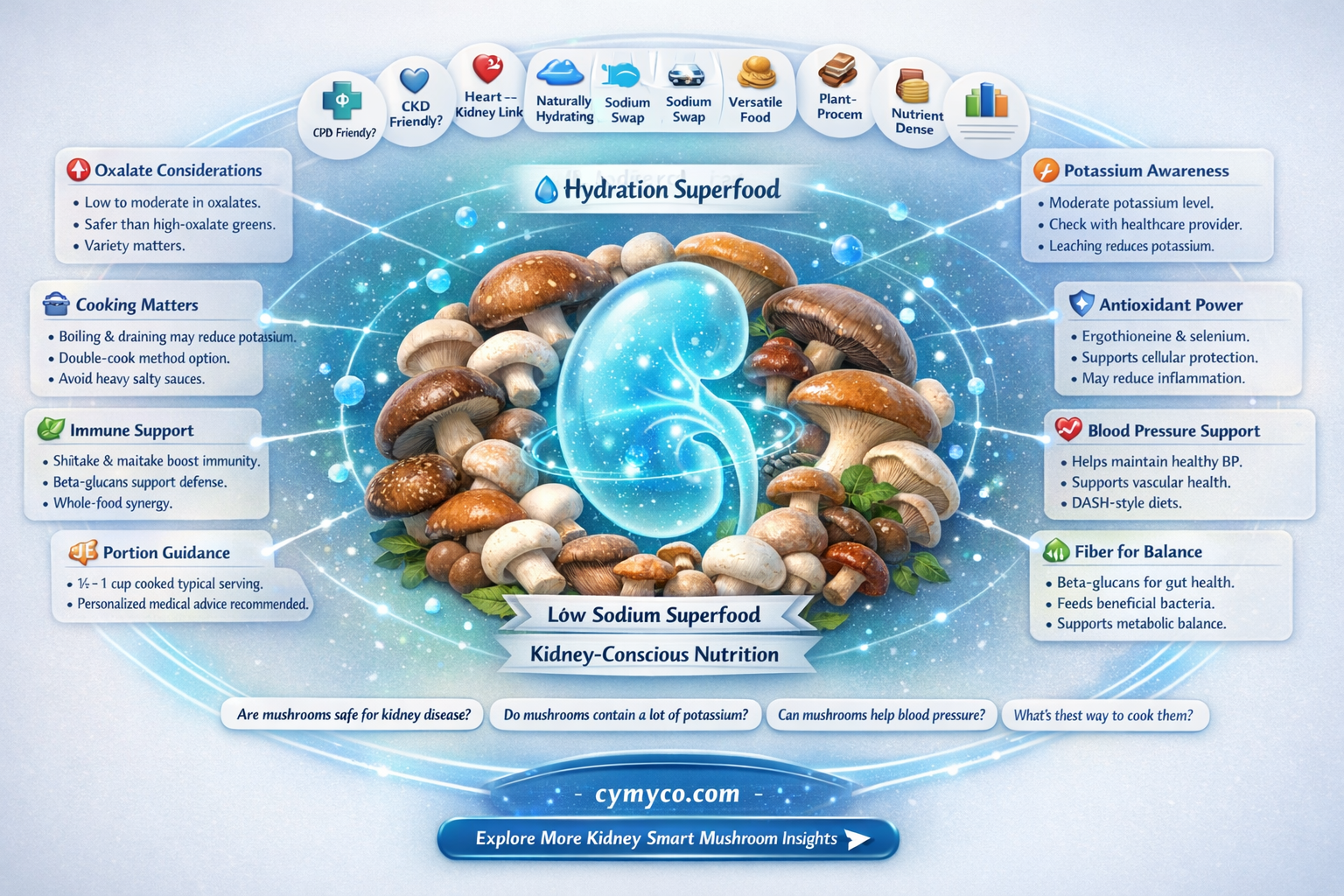 are mushrooms good for your kidneys