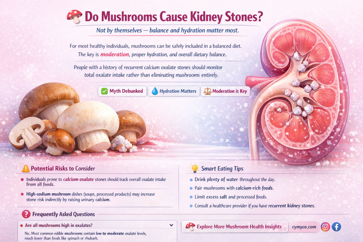 are mushrooms bad for kidney stones