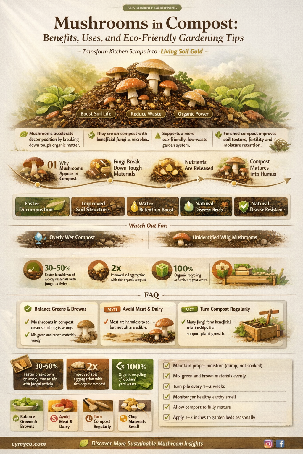 are mushrooms good for compost
