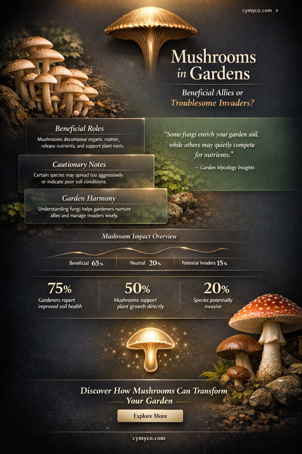 are mushrooms bad for a garden