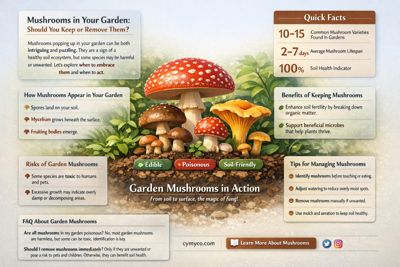 should i get rid of mushrooms in my garden
