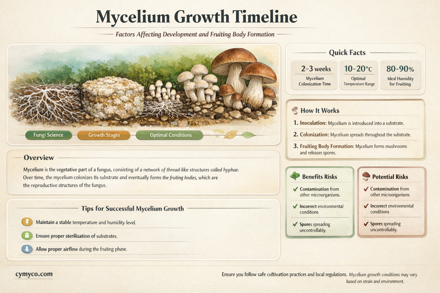 how long does it take for mycelium to grow