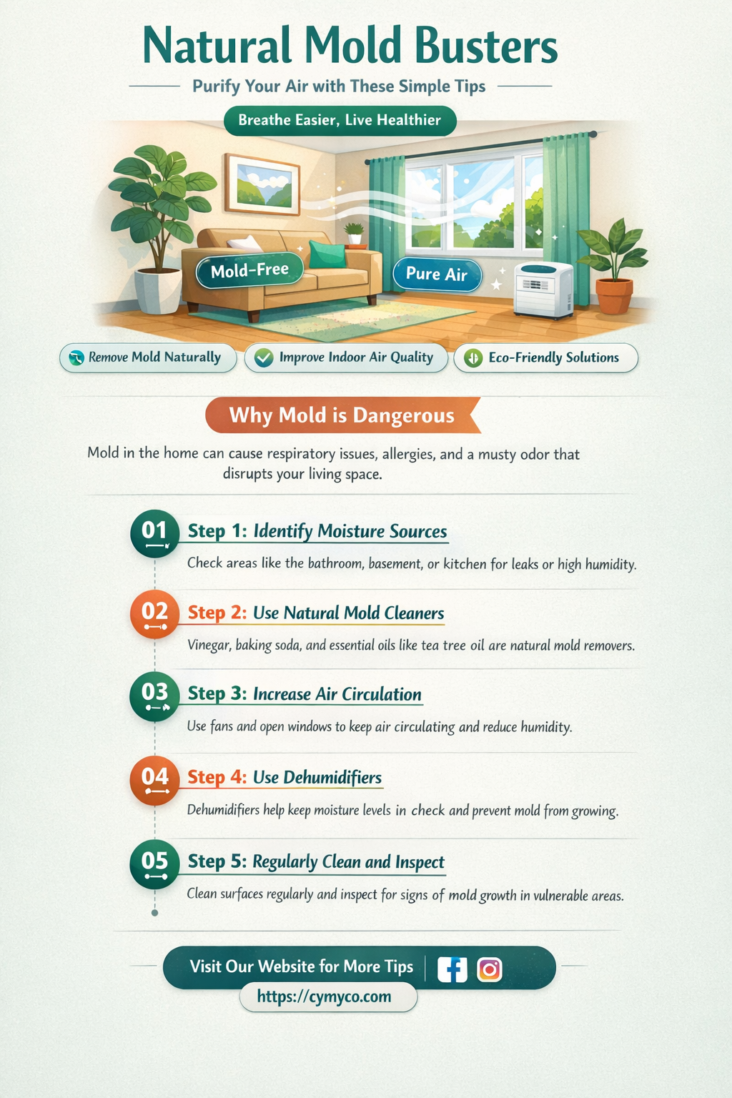 how do you kill mold spores in the air naturally