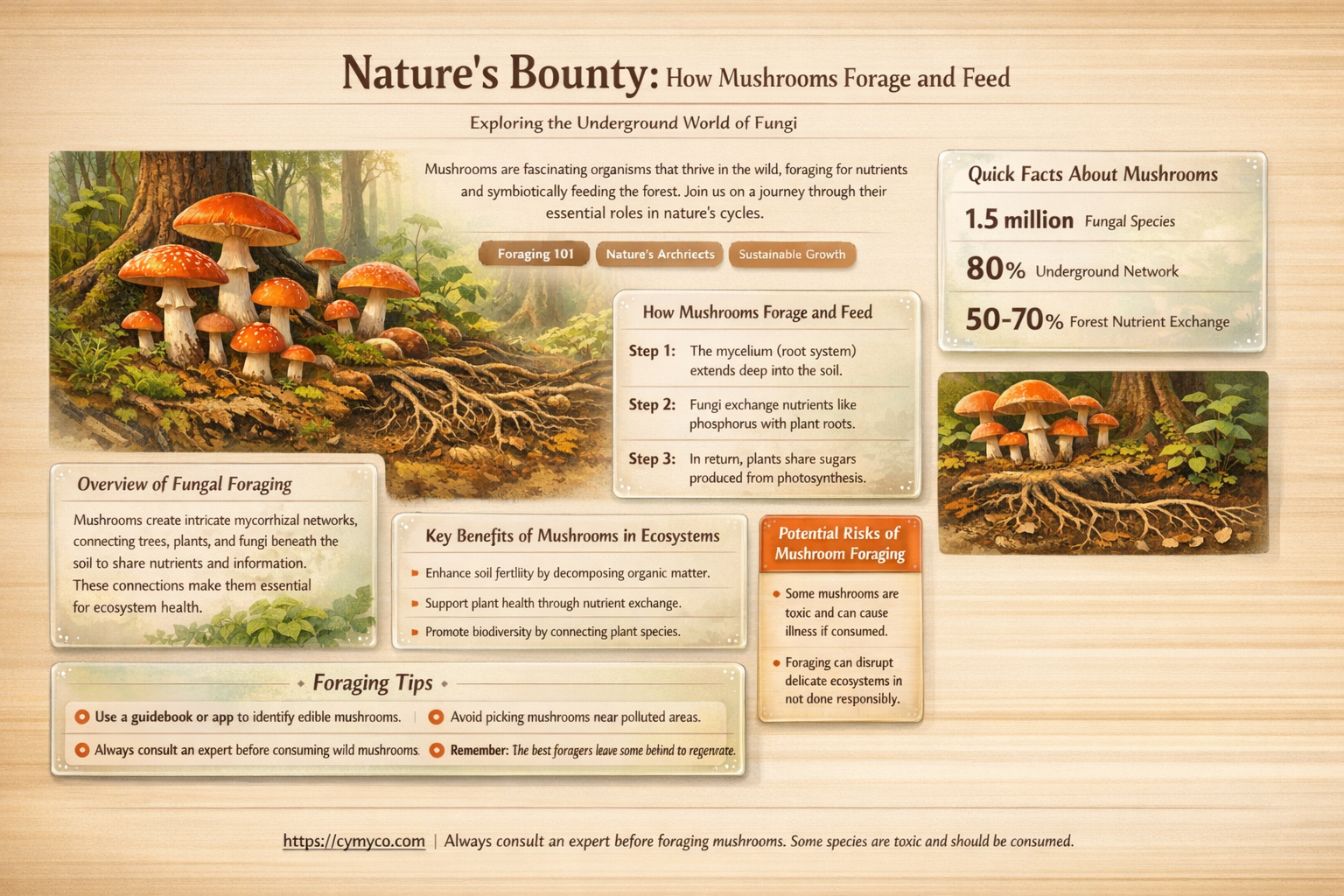 how to mushrooms get food