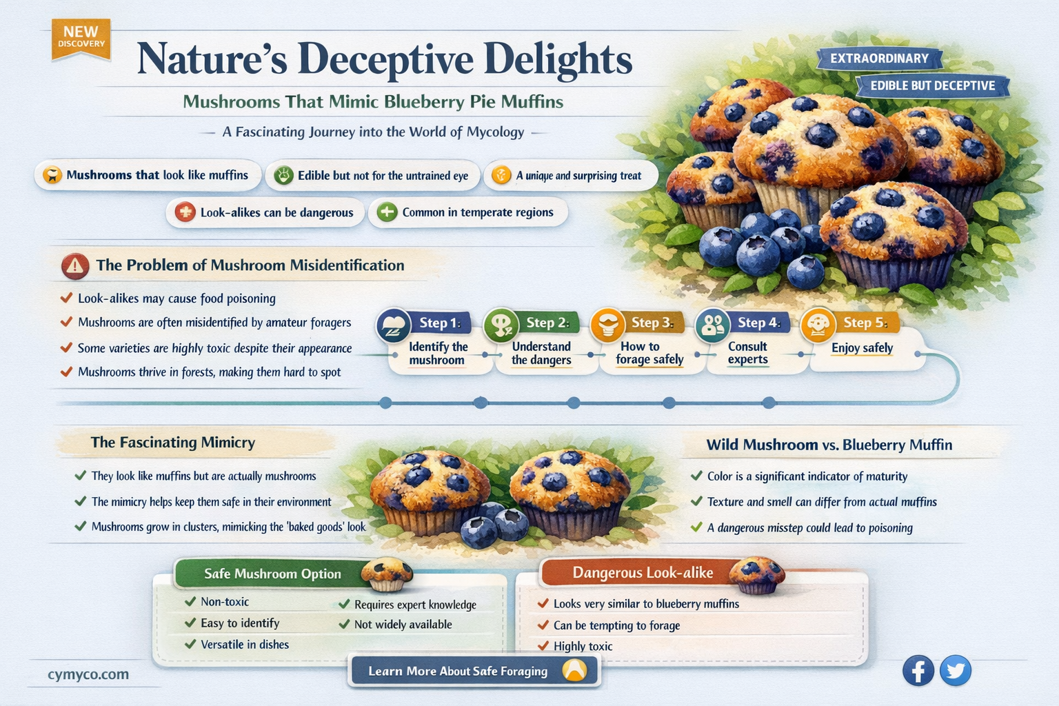 what type of mushroom looks like a blueberry pie muffin