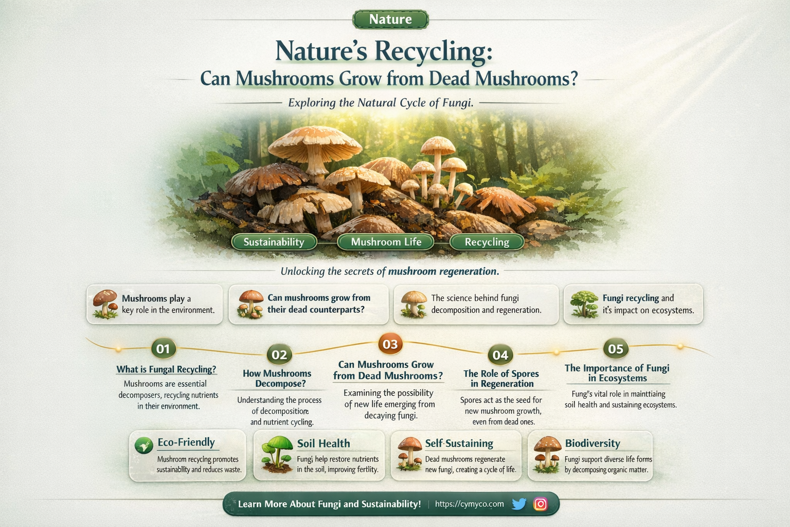 can mushrooms grow off of dead mushrooms