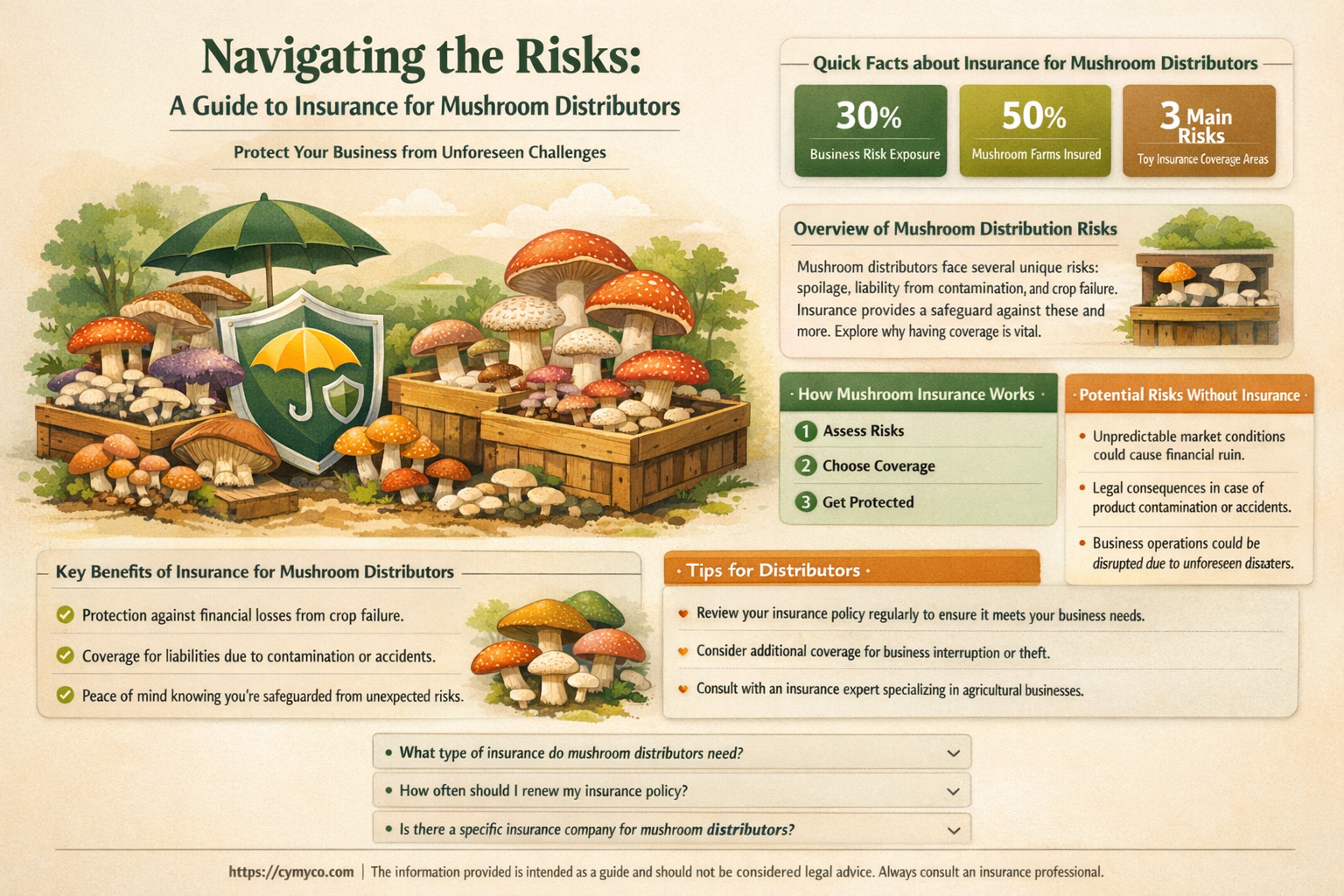 how do i buy insurance to be a mushroom distributor