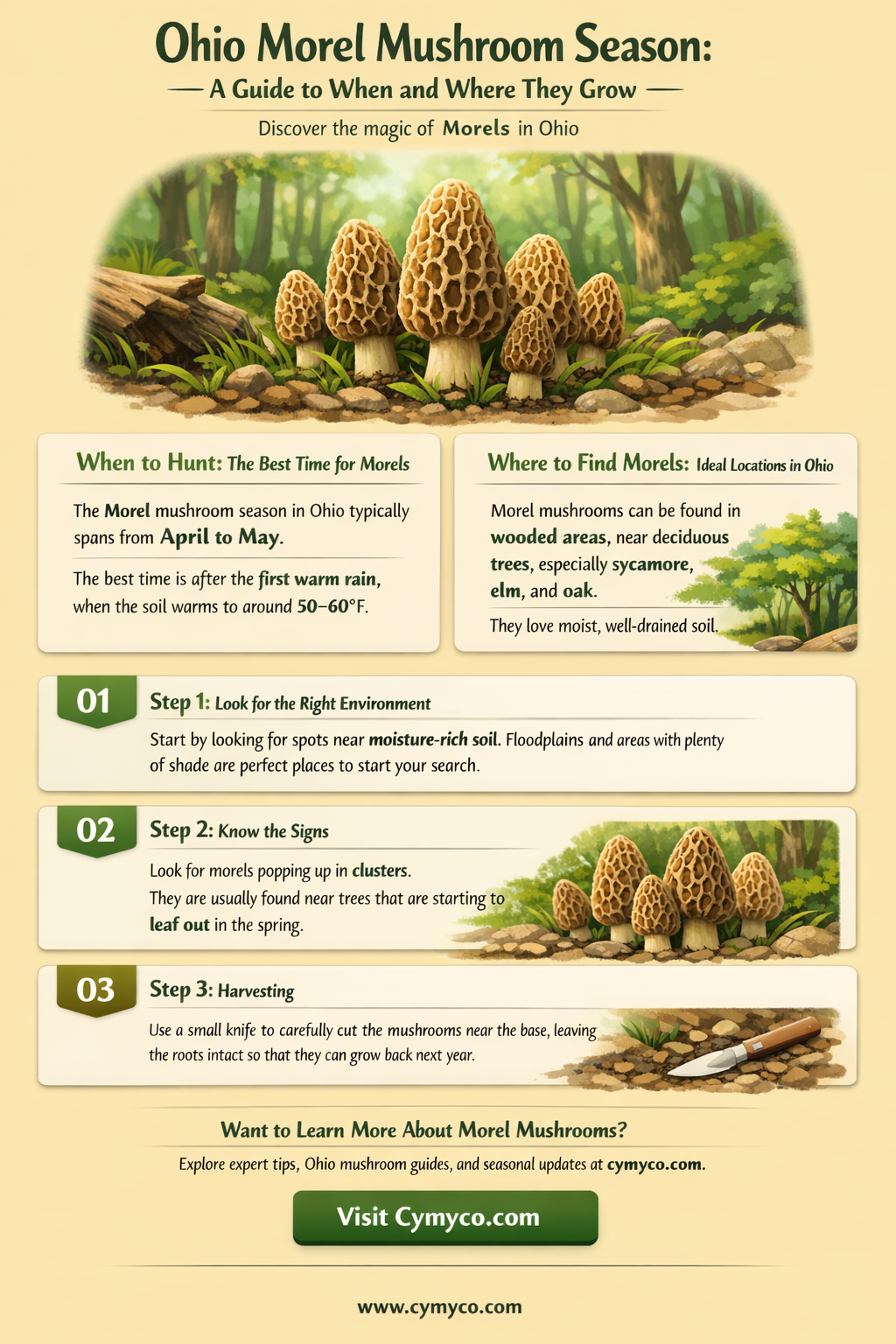 when do morels grow in ohio