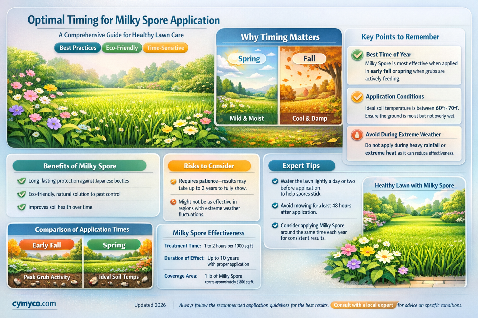 when to apply milky spore