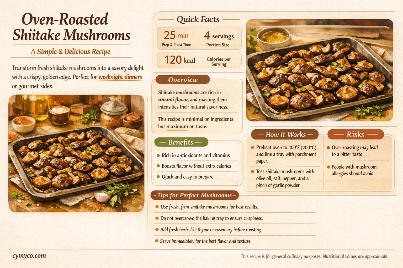 can you cook shiitake mushrooms in the oven