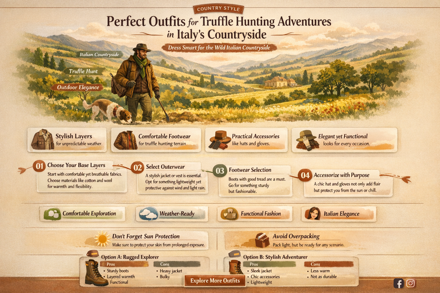 what to wear truffle hunting in italy