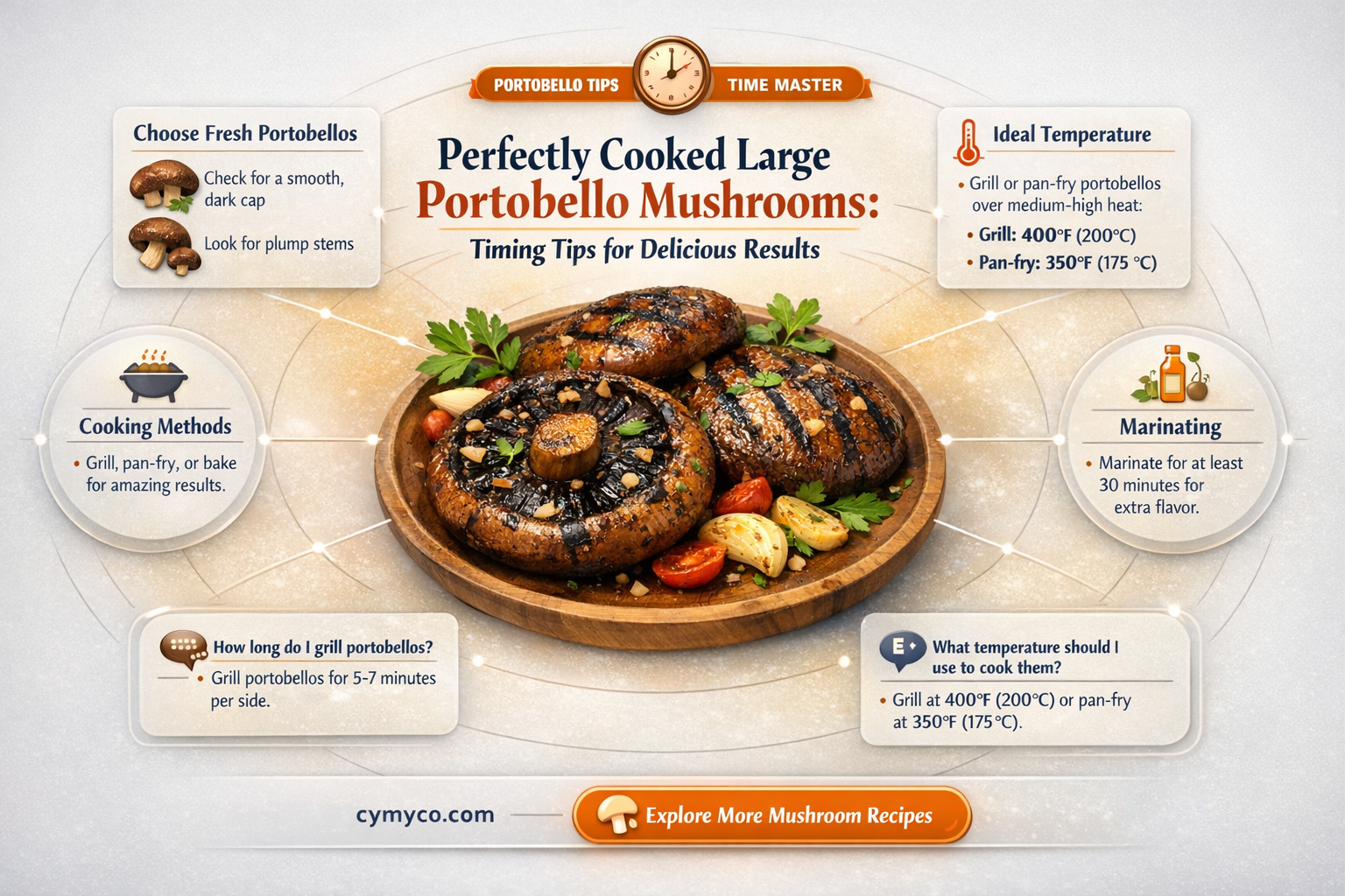 how long to cook large portobello mushrooms
