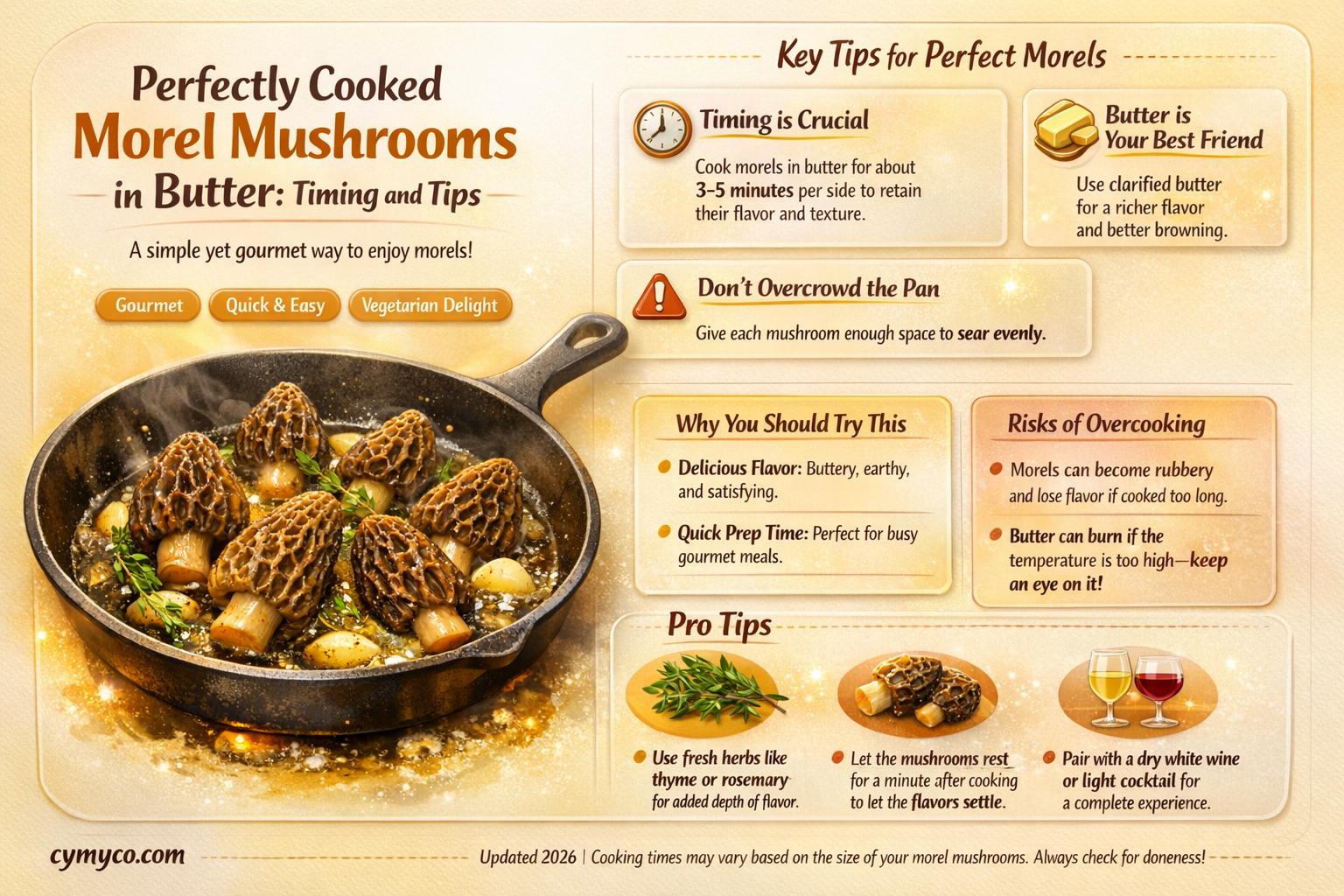 how long to cook morel mushrooms in butter