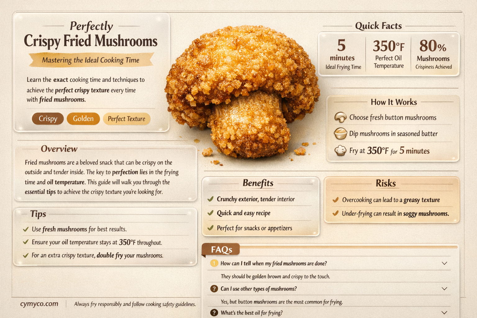 how long to cook fried mushrooms