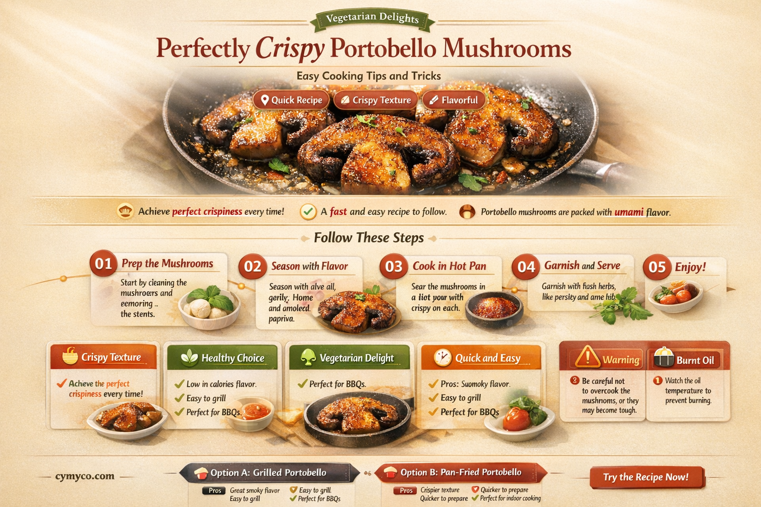 how to crisp portobello mushrooms