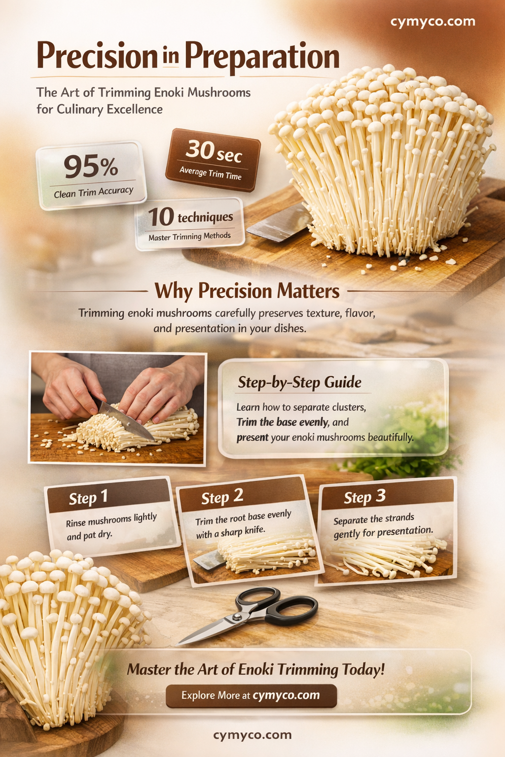 how much to cut off enoki
