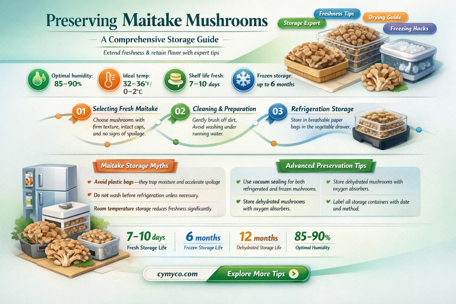 how to store maitake