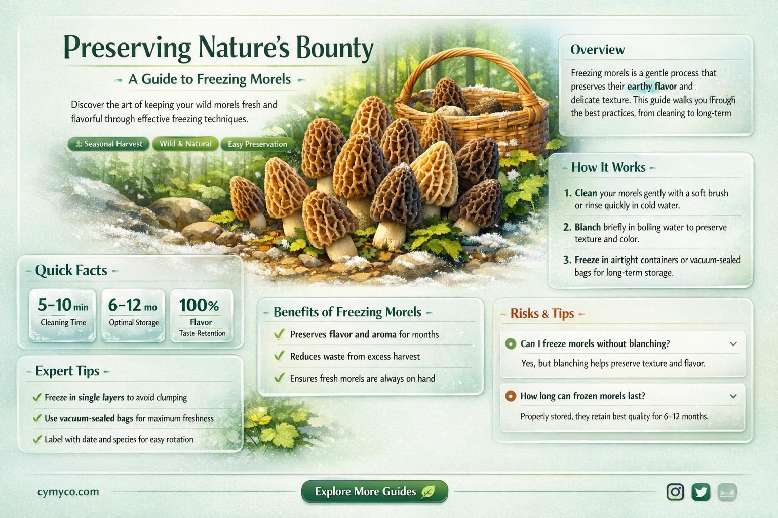 can you freeze morels