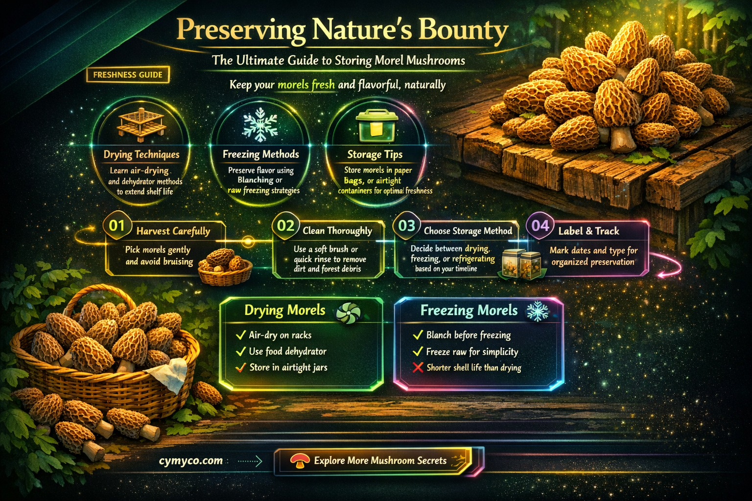 how do you store morel mushrooms