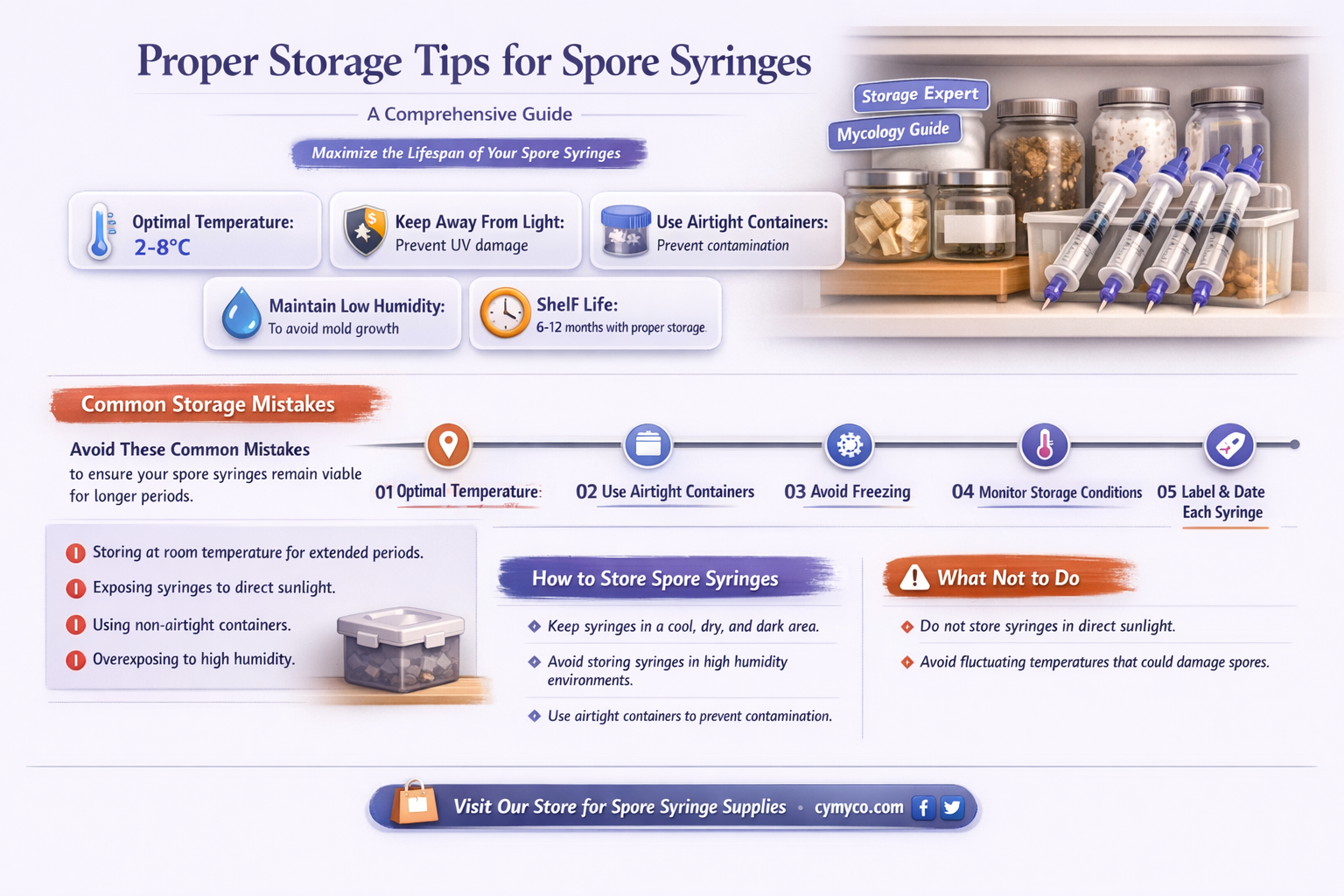 how to store spore syringes