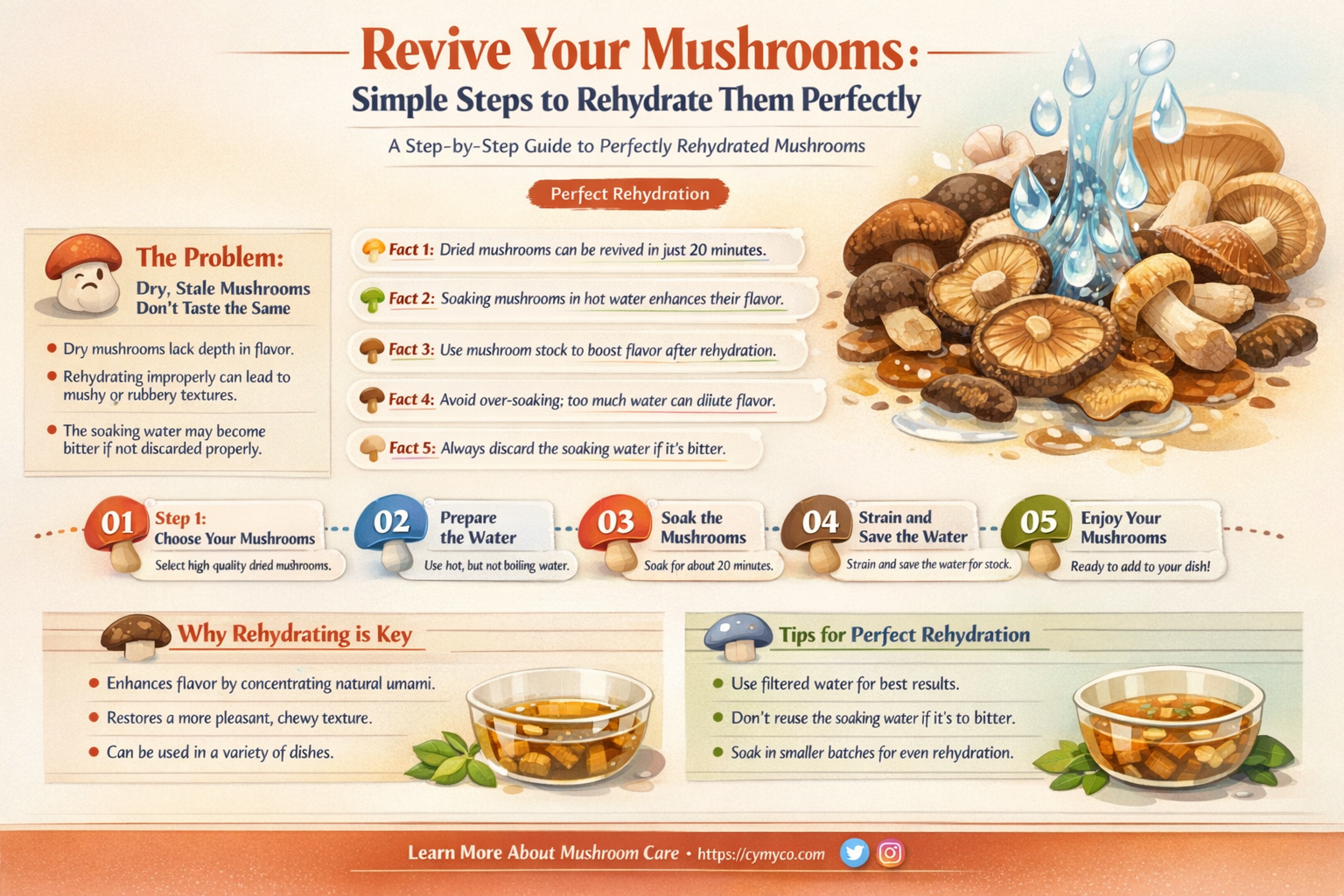 how to rehydrate mushrooms