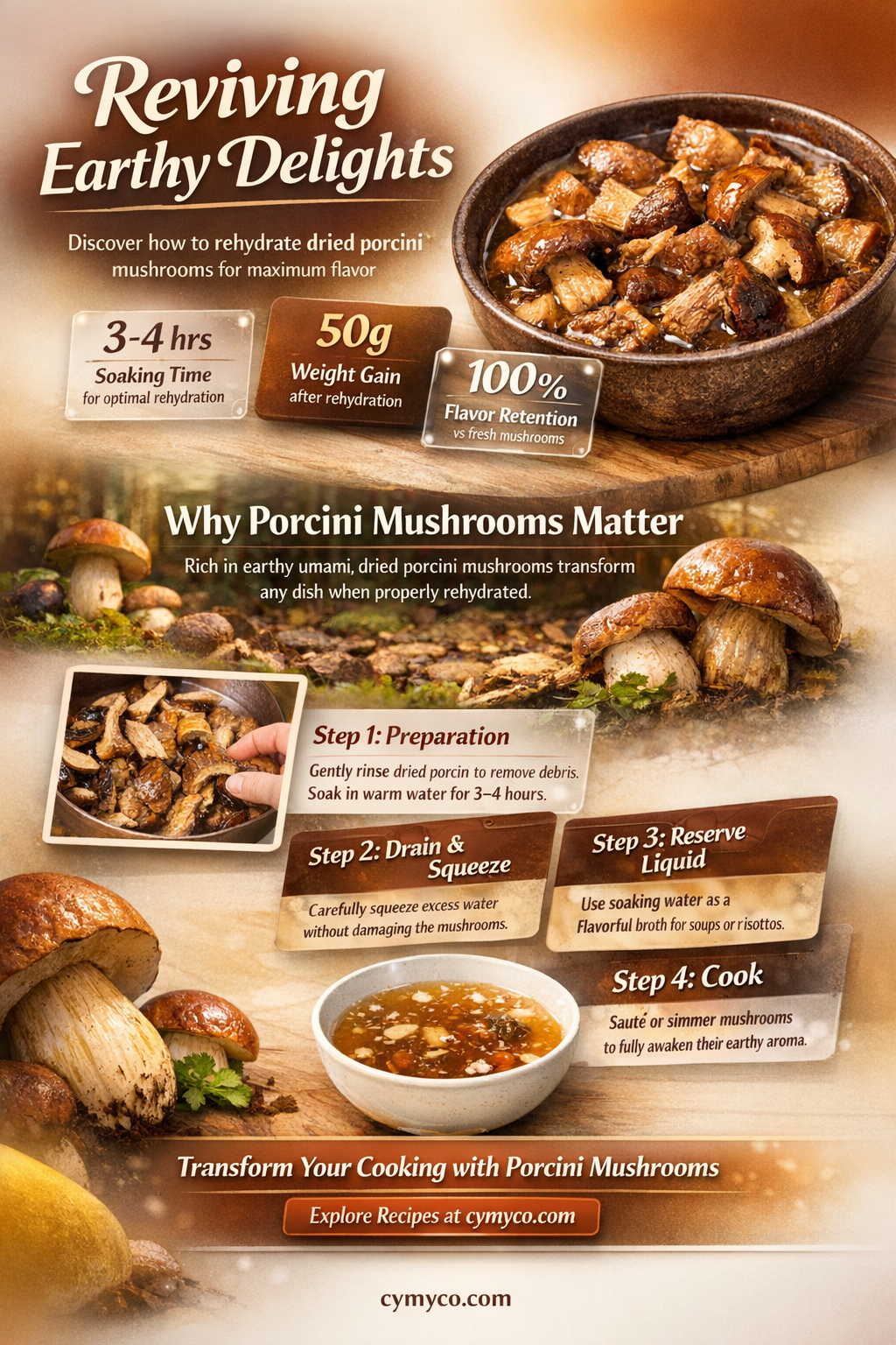 how to rehydrate dried porcini