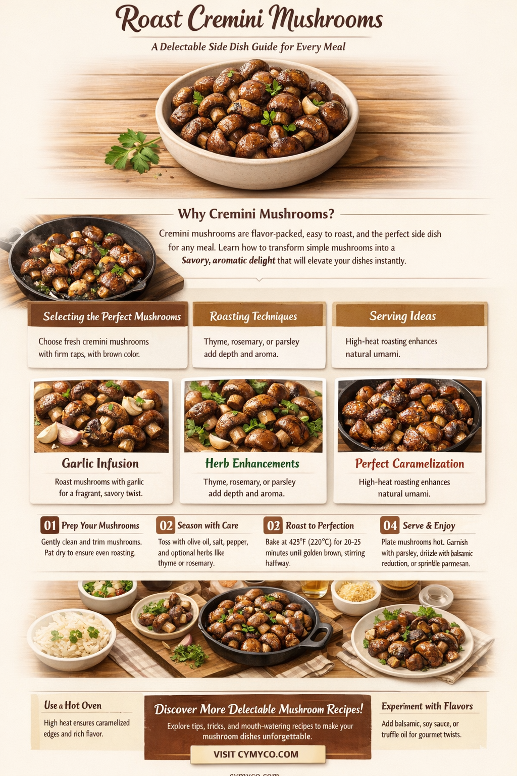 which side up roast cremini mushrooms