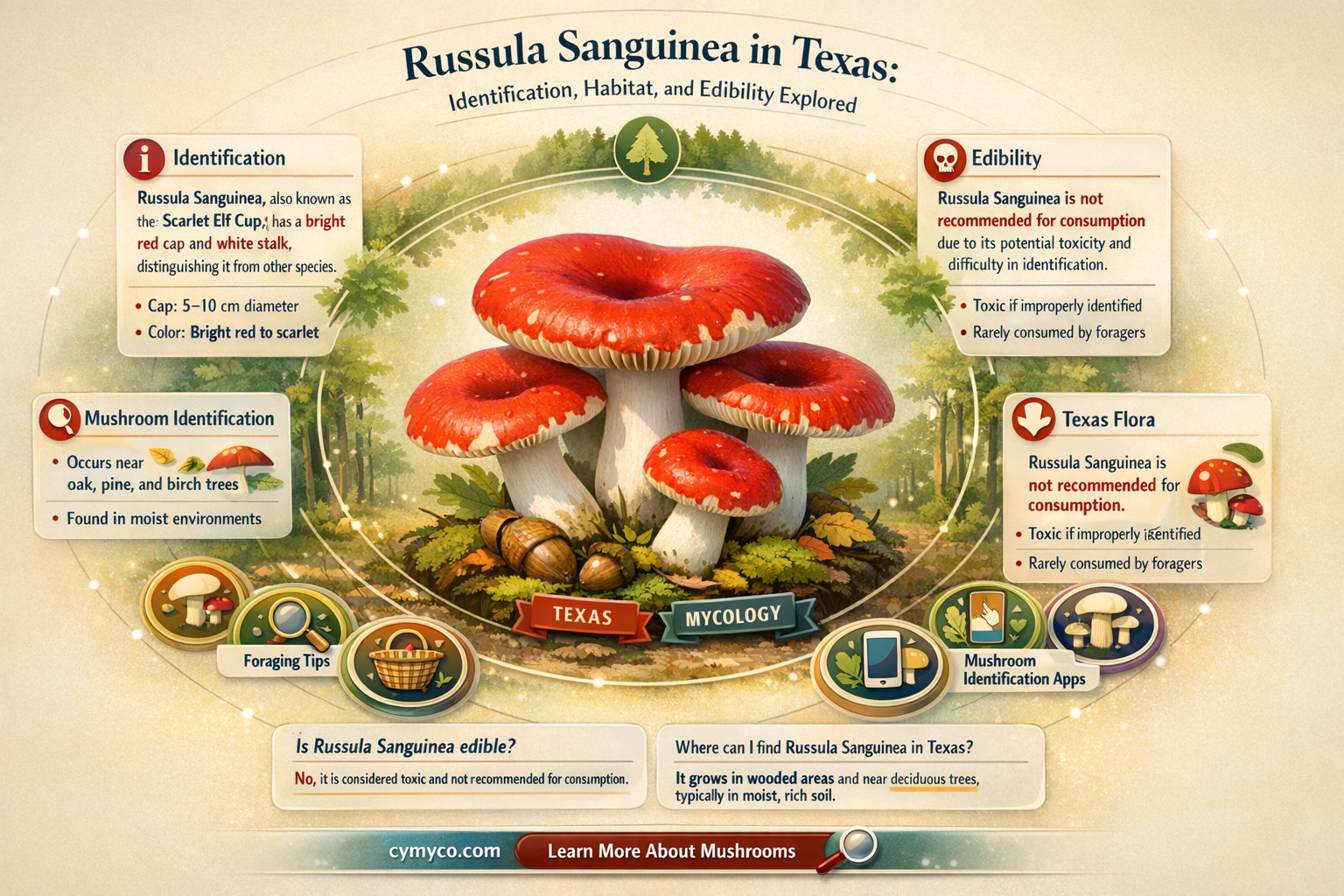 is russula sanguinea in texas