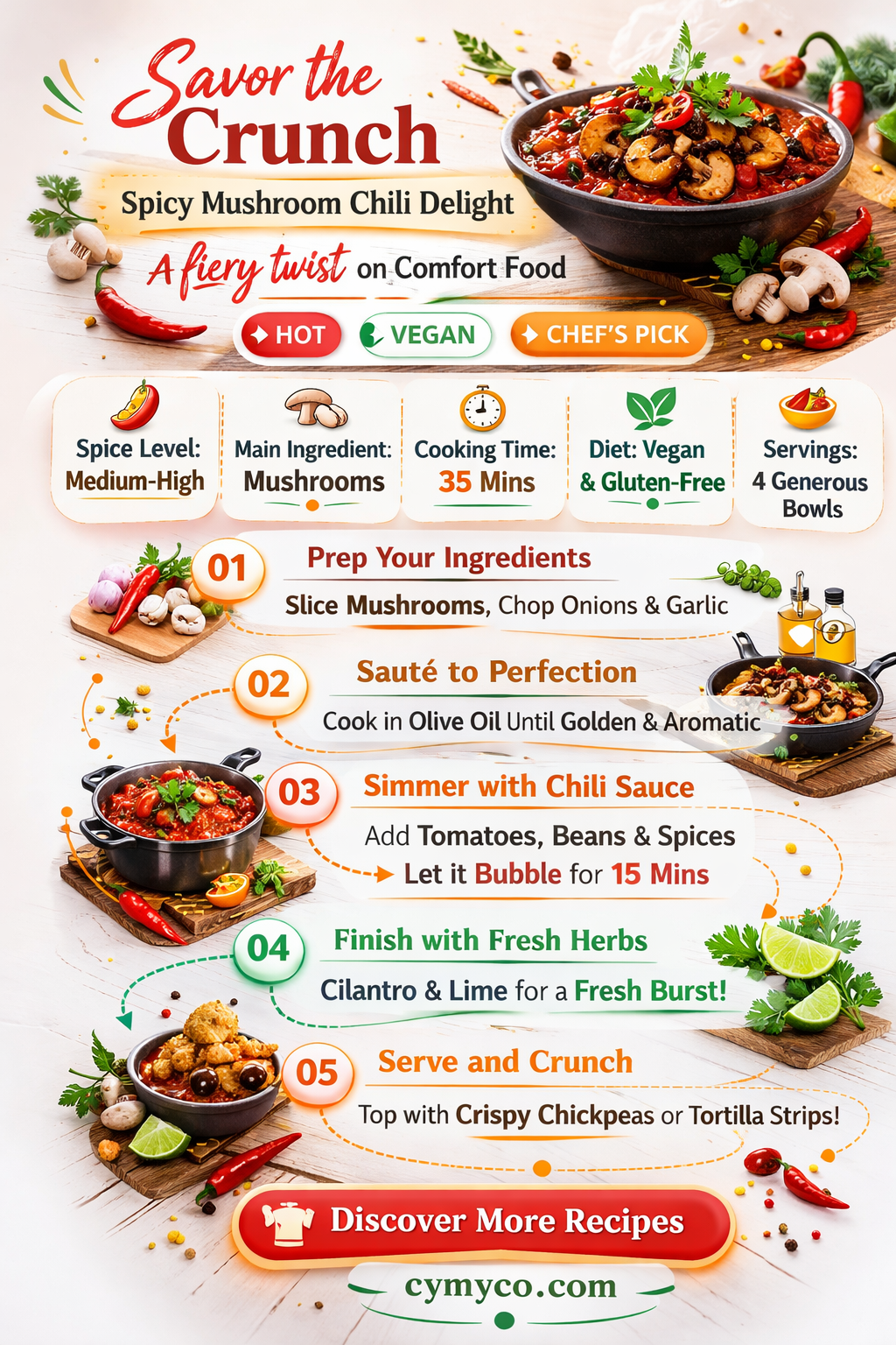 how to make crunchy mushroom chilli